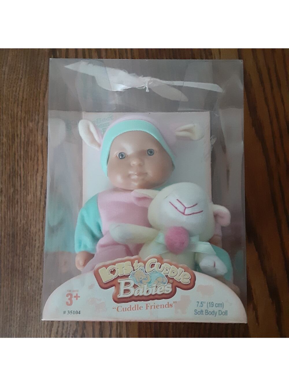 2005 JC Toys Lots To Cuddle Babies Friend Soft Baby Doll Pink Plush 7.5"